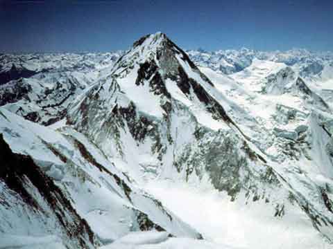 
Click to enlarge -
Gasherbrum I Northwest Face From Gasherbrum IV - Himalaya Alpine Style: The Most Challenging Routes on the Highest Peaks book
